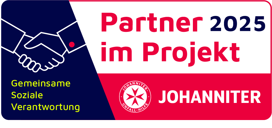 Ein Logo der Johanniter Aktion: Partner im Projekt